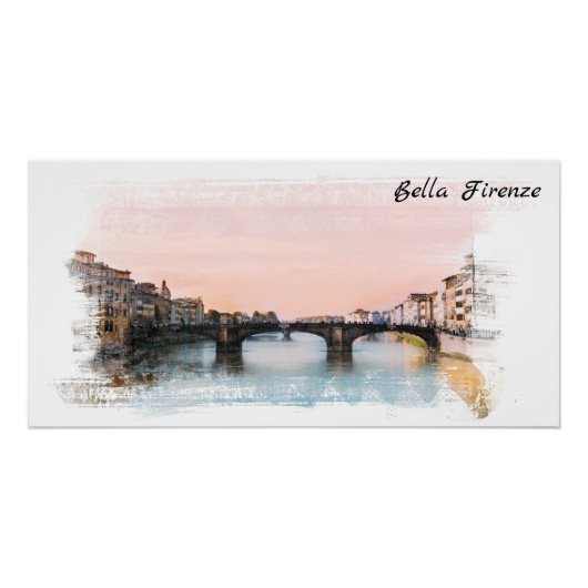 ** Bridge Firenze Florence Italië AP12 Italiaans Perfect Poster (Voorkant)