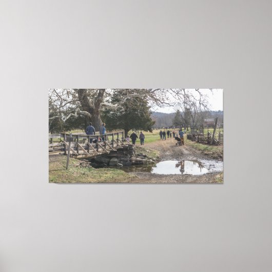 Bridge Foot over Creek Canvas Afdruk (Voorkant)