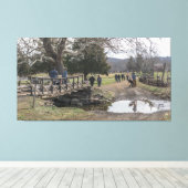 Bridge Foot over Creek Canvas Afdruk (Insitu (Houten vloer))