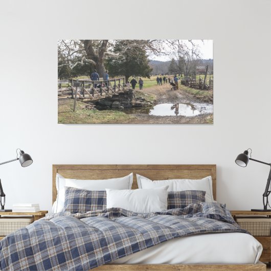 Bridge Foot over Creek Canvas Afdruk (Insitu (Slaapkamer))