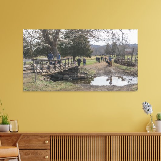Bridge Foot over Creek Canvas Afdruk (Insitu (Woonkamer))