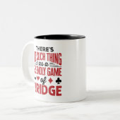 Bridge Game Er is niet zoiets als vriendjesspel Tweekleurige Koffiemok (Voorkant links)