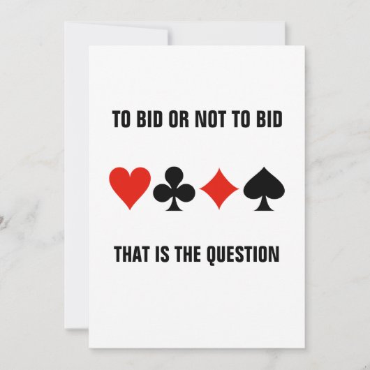 Bridge Game Event nodigt Sjabloon vier kaartuitgan Kaart (Voorkant)