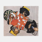 Bridge Game van Norman Rockwell Fleece Deken (Voorkant (Horizontaal))