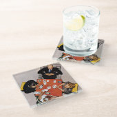 Bridge Game van Norman Rockwell Glazen Onderzetter (Schuin)