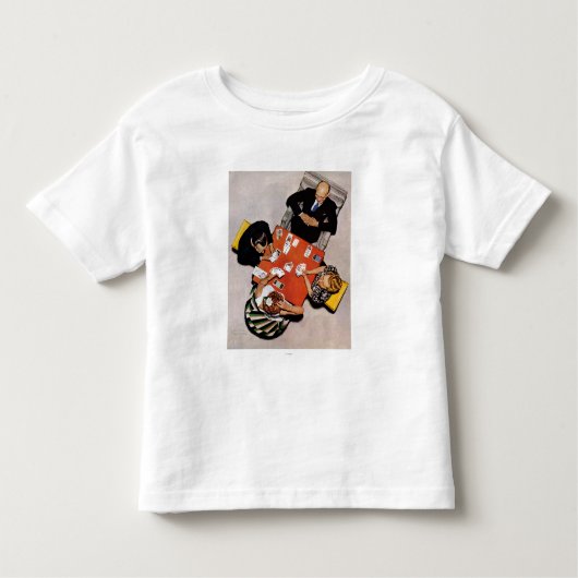 Bridge Game van Norman Rockwell Kinder Shirts (Voorkant)