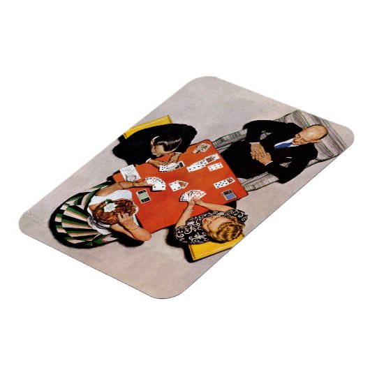 Bridge Game van Norman Rockwell Magneet (Linkerzijde)