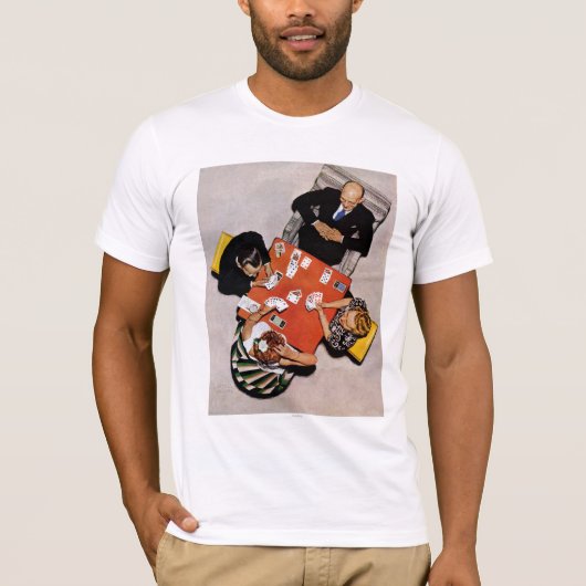 Bridge Game van Norman Rockwell T-shirt (Voorkant)