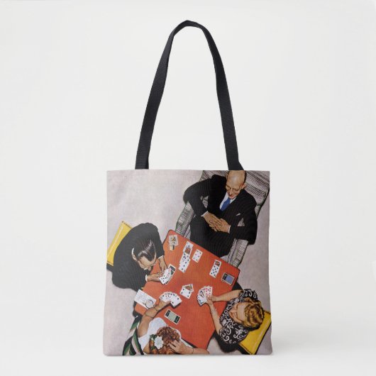 Bridge Game van Norman Rockwell Tote Bag (Voorkant)