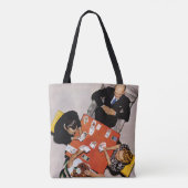 Bridge Game van Norman Rockwell Tote Bag (Achterkant)
