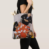 Bridge Game van Norman Rockwell Tote Bag (Dichtbij)