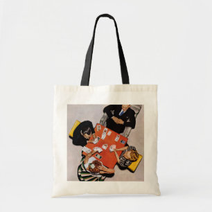 Bridge Game van Norman Rockwell Tote Bag