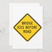 Bridge-Ices voor uitnodiging voor wegsignalisatie (Voorkant / Achterkant)