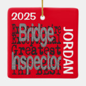 Bridge Inspector Extraordinaire CUSTOM Keramisch Ornament (Achterkant)