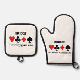 Bridge Is Een Geduldig Spel Voor Spelers Vier Kaar Ovenwant & Pannenlap Set