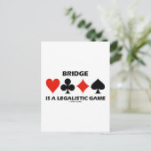Bridge is een legalistisch spel (Kaart Suits) Briefkaart (Staand voorkant)