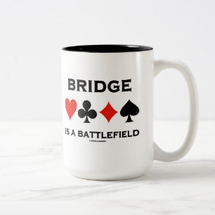 Bridge is een slagveld (vier kaarteenheden) tweekleurige koffiemok