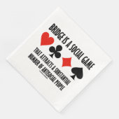 Bridge is een sociaal spelletje dat antisociale me servet (Hoek)