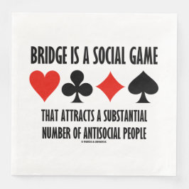 Bridge is een sociaal spelletje dat antisociale me servet