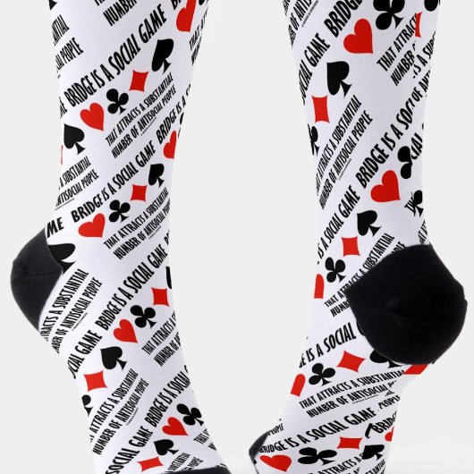 Bridge is een sociaal spelletje dat antisociale me sokken