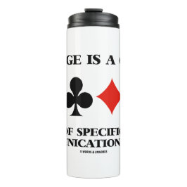 Bridge is een spel van specifieke communicatierege thermosbeker