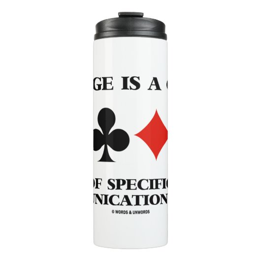 Bridge is een spel van specifieke communicatierege thermosbeker (Voorkant)