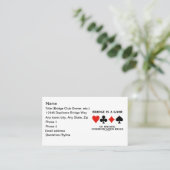 Bridge is een spel van specifieke communicatierege visitekaartje (Staand voorkant)