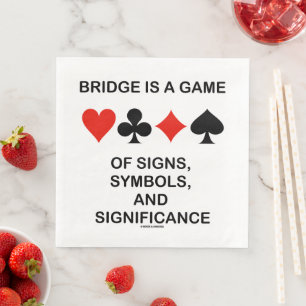 Bridge is een spel van symbolen en betekenis servet