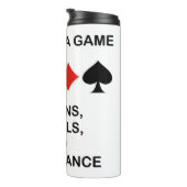 Bridge is een spel van symbolen en betekenis thermosbeker (Geroteerd rechts)