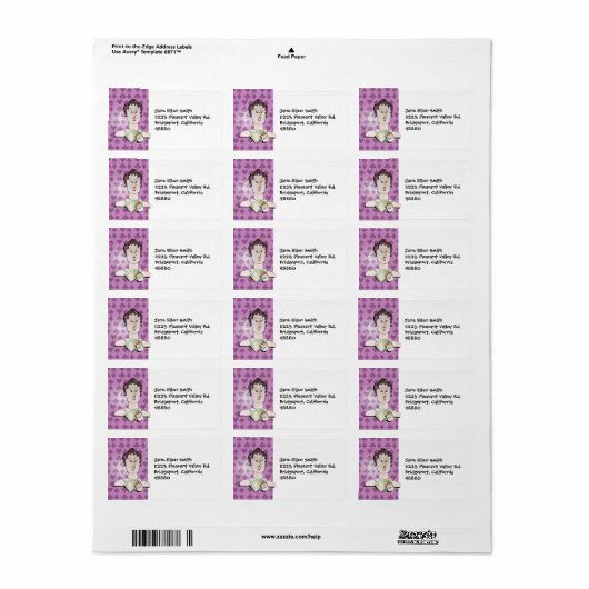 Bridge Lady-adreslabel Etiket (Full Sheet)