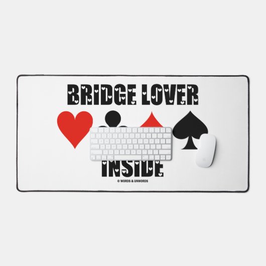 Bridge Lover in vier Kaarten Bureaumat (Keyboard & Muis)