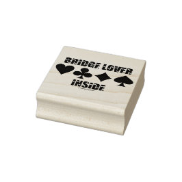 Bridge Lover in vier Kaarten Rubberstempel