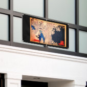 BRIDGE MET WATER WOODBLOCK JAPANESE AFDRUKBanner Spandoek (Buitenkant Gebouw)