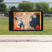 BRIDGE MET WATER WOODBLOCK JAPANESE PRINT Banner (Insitu)