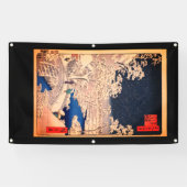 BRIDGE MET WATER WOODBLOCK JAPANESE PRINT Banner (Horizontaal)