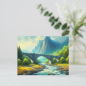Bridge Mountains River, Briefkaart (Staand voorkant)