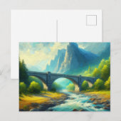Bridge Mountains River, Briefkaart (Voorkant / Achterkant)