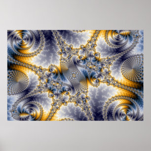 Bridge Network - Mandelbrot Fractal Art Poster