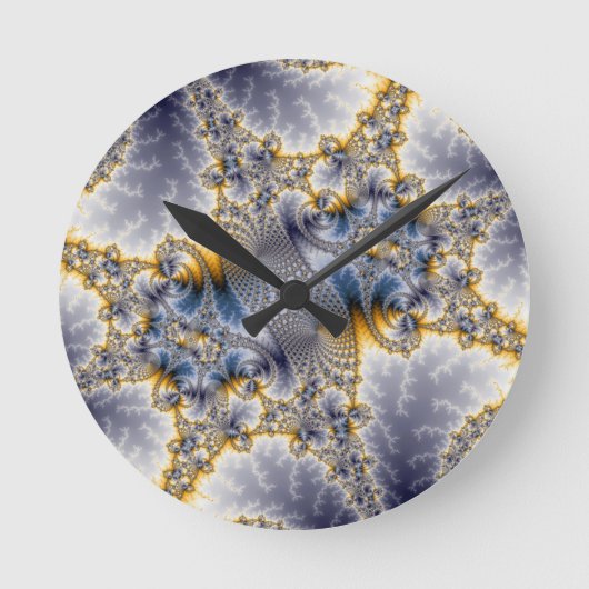 Bridge Network - Mandelbrot Fractal Art Ronde Klok (Voorkant)