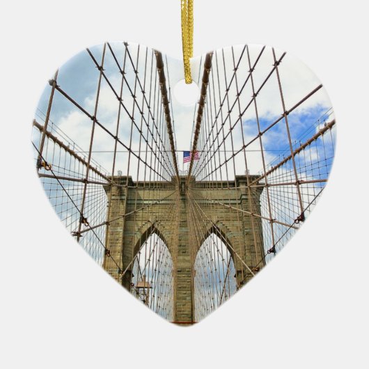 Bridge New York Brooklyn City Building Structure Keramisch Ornament (Voorkant)