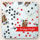 Bridge Night Card Game Cork Onderzetters (Voorkant)