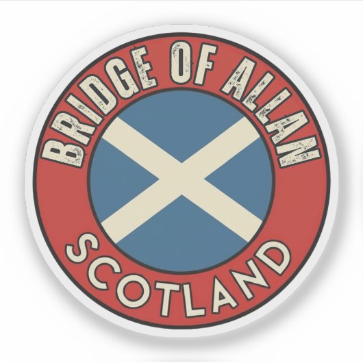 Bridge of Allan, Schotland Sticker (Voorkant)