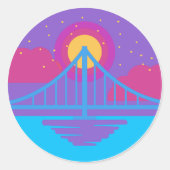 Bridge of Dreams Ronde Sticker (Voorkant)