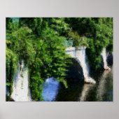 Bridge of Flowers Impressionist Photo Painting Poster (Voorkant)