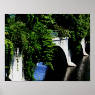 Bridge of Flowers Shelburne Herfsten, Massachusett Poster