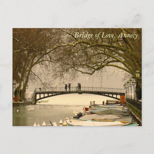 Bridge of Love, Annecy, Frankrijk Briefkaart (Voorkant)