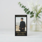 Bridge of Love Black Memorial Prayer Photo Card Visitekaartje (Staand voorkant)