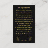 Bridge of Love Black Memorial Prayer Photo Card Visitekaartje (Achterkant)