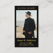 Bridge of Love Black Memorial Prayer Photo Card Visitekaartje (Voorkant)