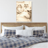 Bridge of Sighs by Louis Wain Canvas Afdruk (Insitu (Slaapkamer))